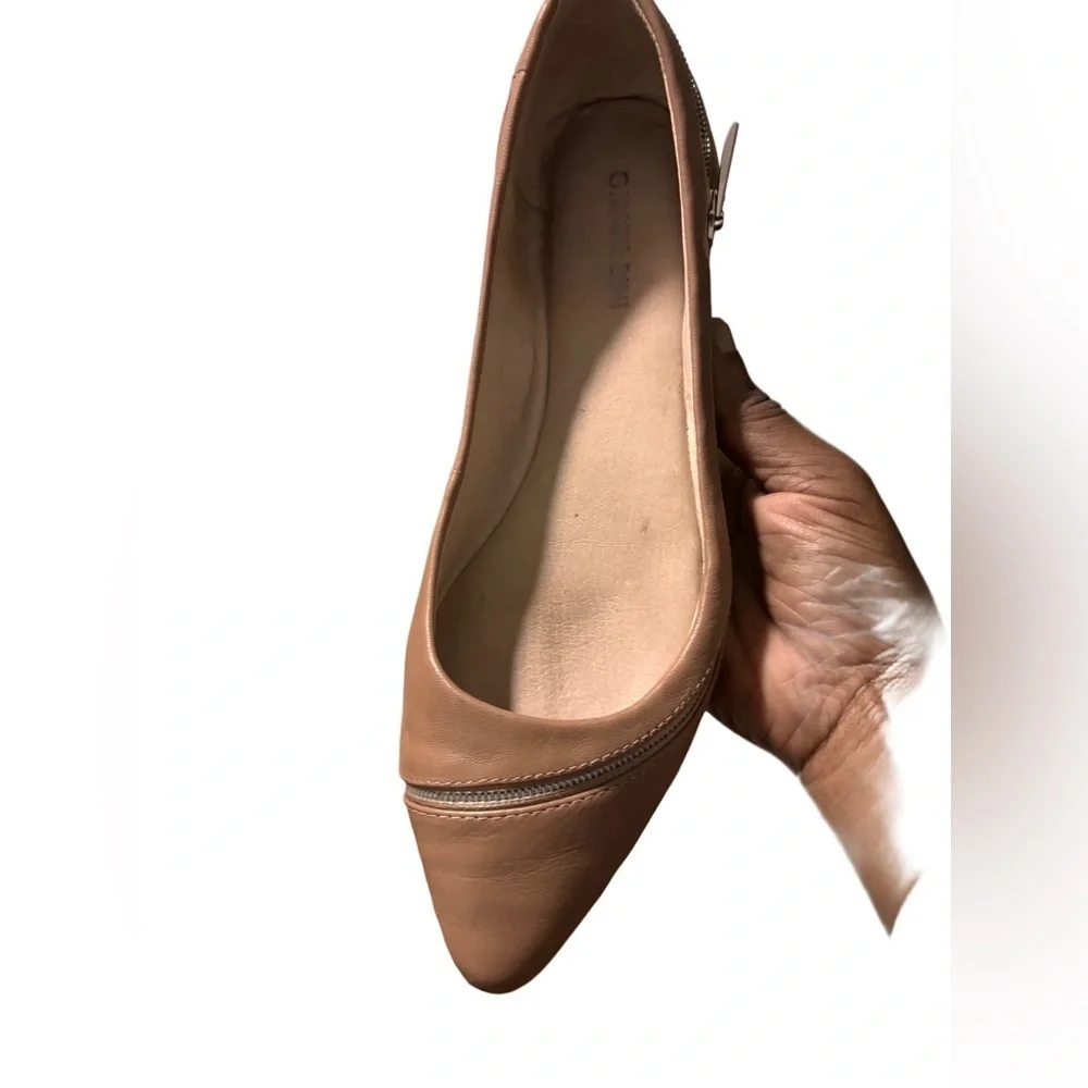 Gianni Bini zipper flat for casual look leather upper leather linning